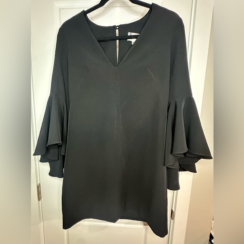 Milly Nicole Black Bell Sleeve Cocktail Dress, Size 2